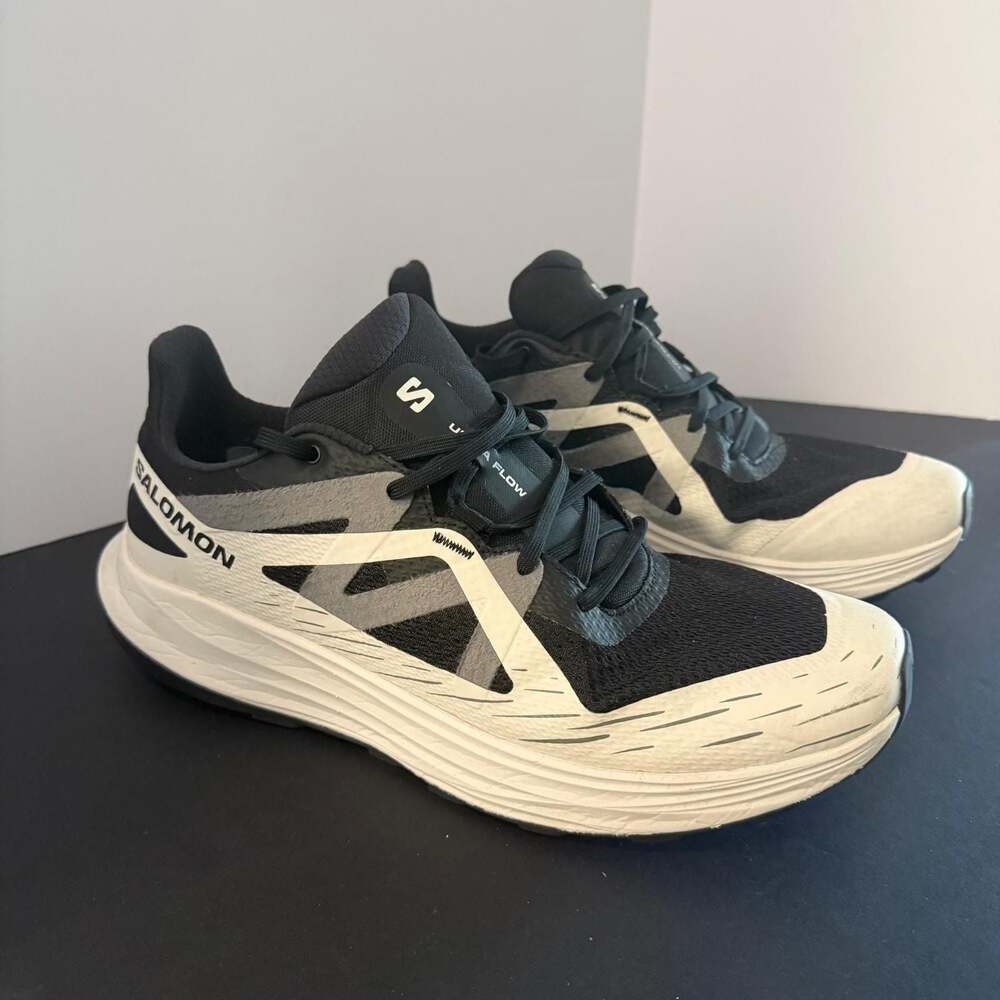 Salomon Ultra Flow Men's Trail Running Shoes Black/Glacier Gray Size 13